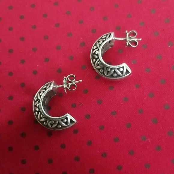 14k Gold & Sterling Silver Earrings - Picture 7 of 13